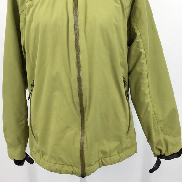 Lands End Green Winter Jacket Womens Medium 10-12 Zip Up - Picture 3 of 16